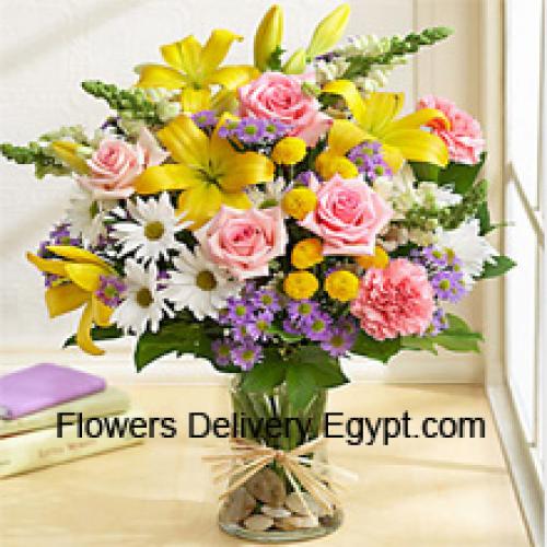 Elegant Assorted Flowers in Vase