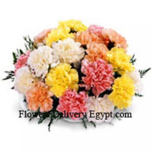 24 Assorted Carnation Basket